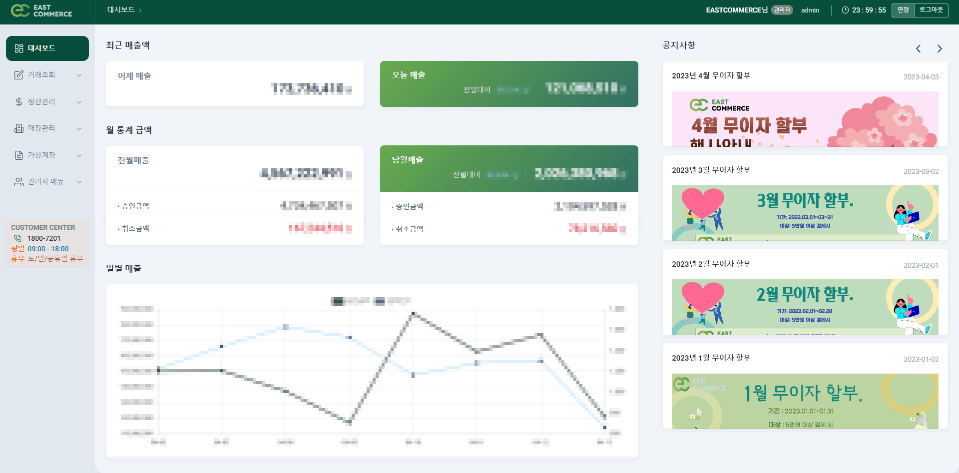 이스트커머스 PG 전산 시스템 1